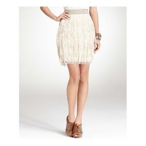Ann Taylor Antique Lace Tiered Skirt